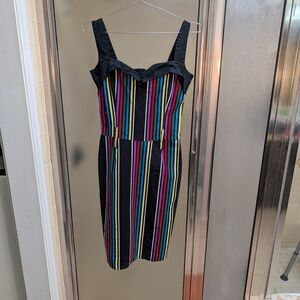 Switchblade Stiletto Multicolor Striped Dress